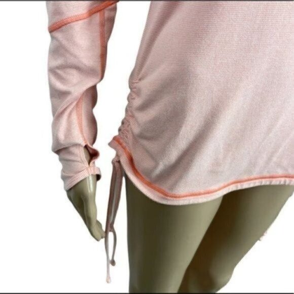LUCY Tech Dashing Stripes Athletic Orange Sherbet Top Size Medium - Picture 6 of 12